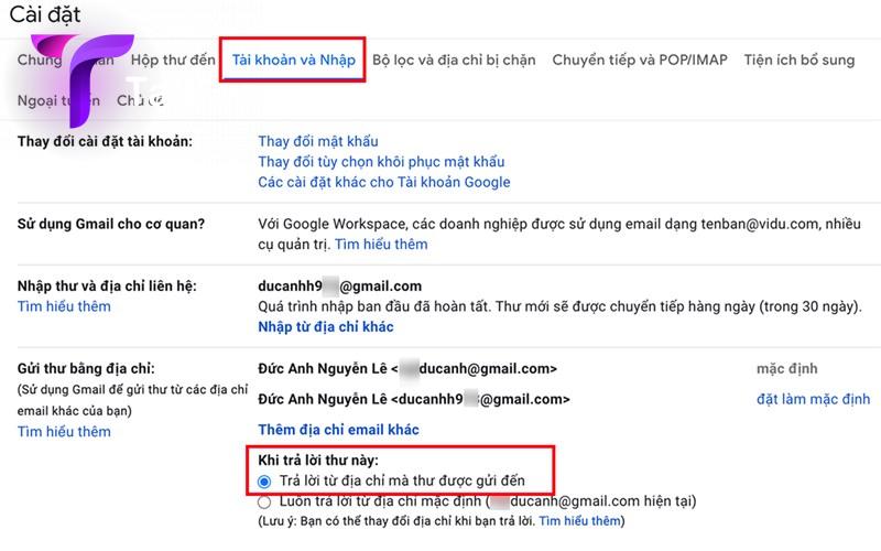 Cách liên kết 2 tài khoản gmail -mail chính và mail phụ