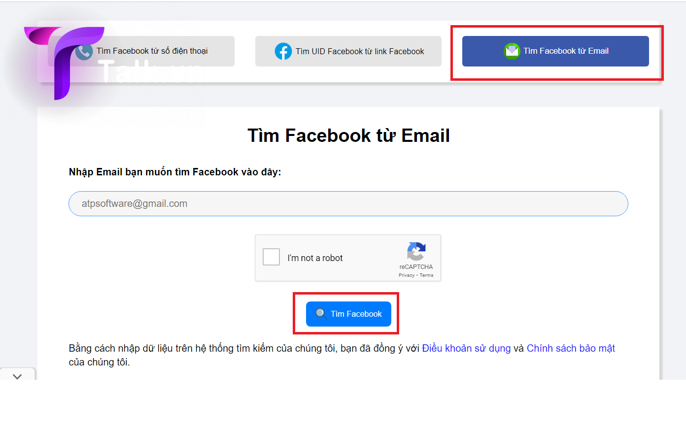 Cách tìm tài khoản facebook thông qua email