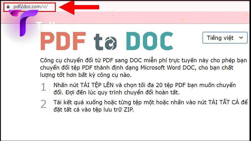 Chuyển PDF thành word bằng công cụ pdf to doc hiệu quả