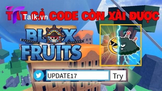 Code Blox fruit Update mới nhất