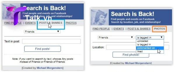 Tìm tài khoản Facebook bằng hình ảnh quan search is back