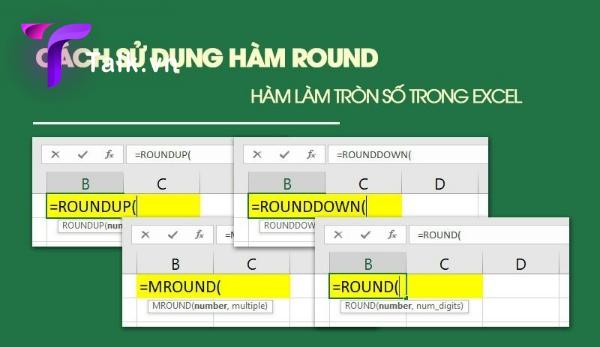 Hàm round trong Excel