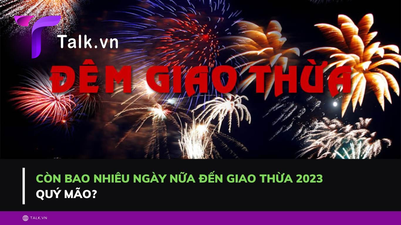 Còn Bao Nhiêu Ngày Nữa đến Giao Thừa 2023 Quý Mão
